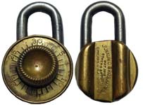 NOS NEW Vintage Antique Miller Lock Company Keyless Combination Lock 1933