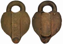 Illinois Central Railroad Best Brass Padlock With Key